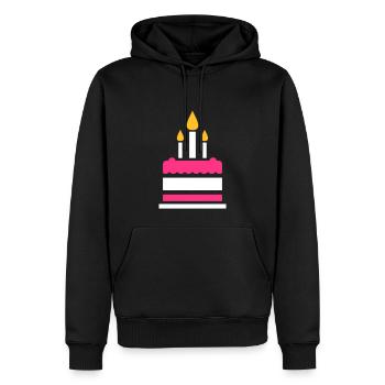 Torte - Männer Premium Bio Hoodie - Schwarz - Vorne - Nico (187cm)