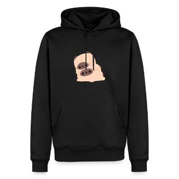Siamesisches Katzenpaar - Männer Premium Bio Hoodie - Schwarz - Vorne - Nico (187cm)