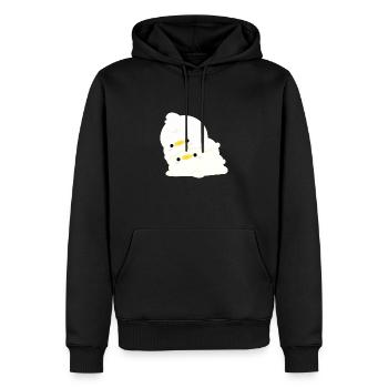 Couple de canards - Sweat à capuche Premium bio Homme - noir - Devant - Nico (187cm)
