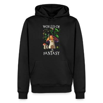 Maison champignon - World of Fantasy blanc - Sweat à capuche Premium bio Homme - noir - Devant - Nico (187cm)
