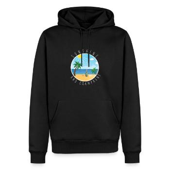 sunshine and - Männer Premium Bio Hoodie - Schwarz - Vorne - Nico (187cm)