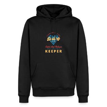 Fishing Is Like Dating Cute Blue Heart Fish Lovers - Men’s Premium Organic Hoodie - black - Front - Nico (187cm)