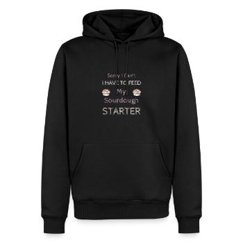 Désolé, je ne peux pas avoir à nourrir mon levain - Sweat à capuche Premium bio Homme - noir - Devant - Nico (187cm)