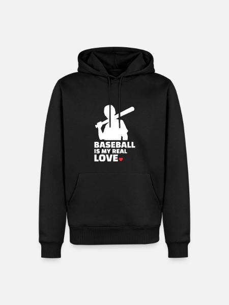 I love baseball stylish - Men’s Premium Organic Hoodie - black