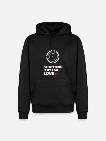 I love to shoot - Men’s Premium Organic Hoodie - black