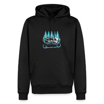 Snowboard Snowboard Vacances snowboard Snowboarders - Sweat à capuche Premium bio Homme - noir - Devant - Nico (187cm)