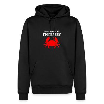 Krabbe - Männer Premium Bio Hoodie - Schwarz - Vorne - Nico (187cm)