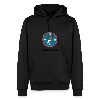 Compass lead you - Männer Premium Bio Hoodie - Schwarz - Vorne - Nico (187cm)