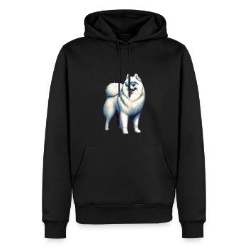 Chien Samoyède Cadeaux Mignon Samoyède Chien Graphique - Sweat à capuche Premium bio Homme - noir - Devant - Nico (187cm)