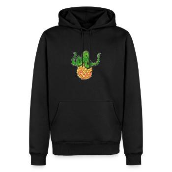 Ananas - Männer Premium Bio Hoodie - Schwarz - Vorne - Nico (187cm)