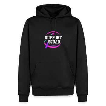 Cancer de la thyroïde Cancer de la thyroïde - Sweat à capuche Premium bio Homme - noir - Devant - Nico (187cm)