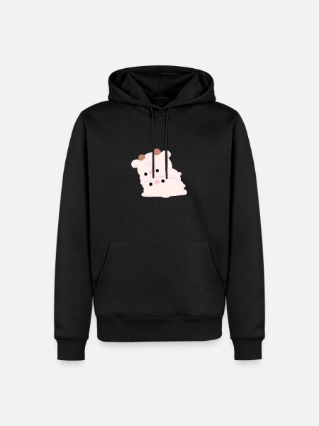Cow Couple - Men’s Premium Organic Hoodie - black