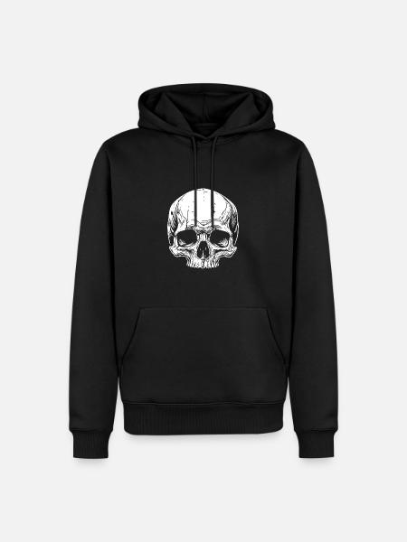 Crâne - Sweat à capuche Premium bio Homme - noir