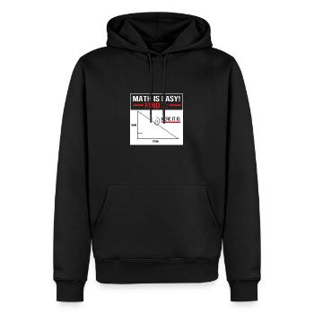 Mathématiques - Sweat à capuche Premium bio Homme - noir - Devant - Nico (187cm)