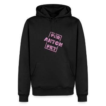 Perfekt Einzigartig Anton - Männer Premium Bio Hoodie - Schwarz - Vorne - Nico (187cm)