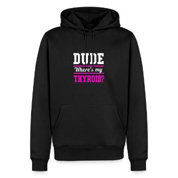 Schilddrüsenkrebs Krebs Schilddrüse - Männer Premium Bio Hoodie - Schwarz - Vorne - Nico (187cm)