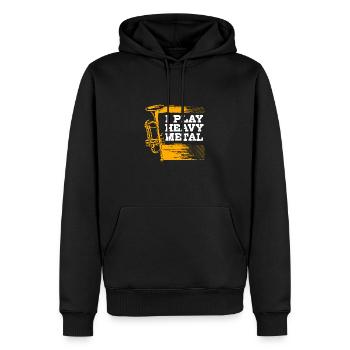 Posaune - Männer Premium Bio Hoodie - Schwarz - Vorne - Nico (187cm)