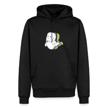 Nuggets de poulet - Sweat à capuche Premium bio Homme - noir - Devant - Nico (187cm)
