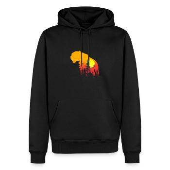 Tigre à dents de sabre - Sweat à capuche Premium bio Homme - noir - Devant - Nico (187cm)