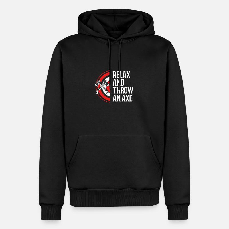 Lancer de hache - Sweat à capuche Premium bio Homme - noir