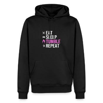 gymnaste - Sweat à capuche Premium bio Homme - noir - Devant - Nico (187cm)