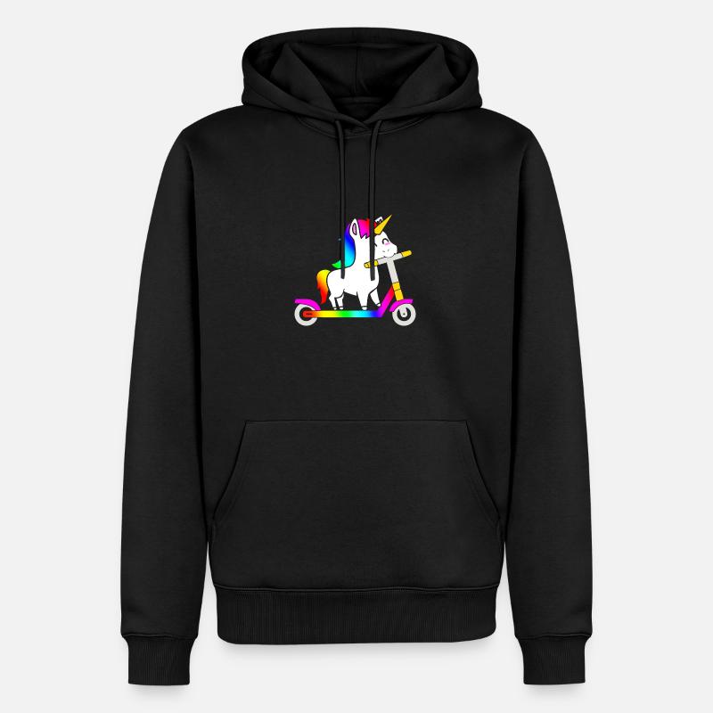 Scooter Roller - Männer Premium Bio Hoodie - Schwarz