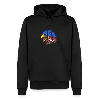 Vierter Juli Nationalfarben Nationalfeiertag USA - Männer Premium Bio Hoodie - Schwarz - Vorne - Nico (187cm)