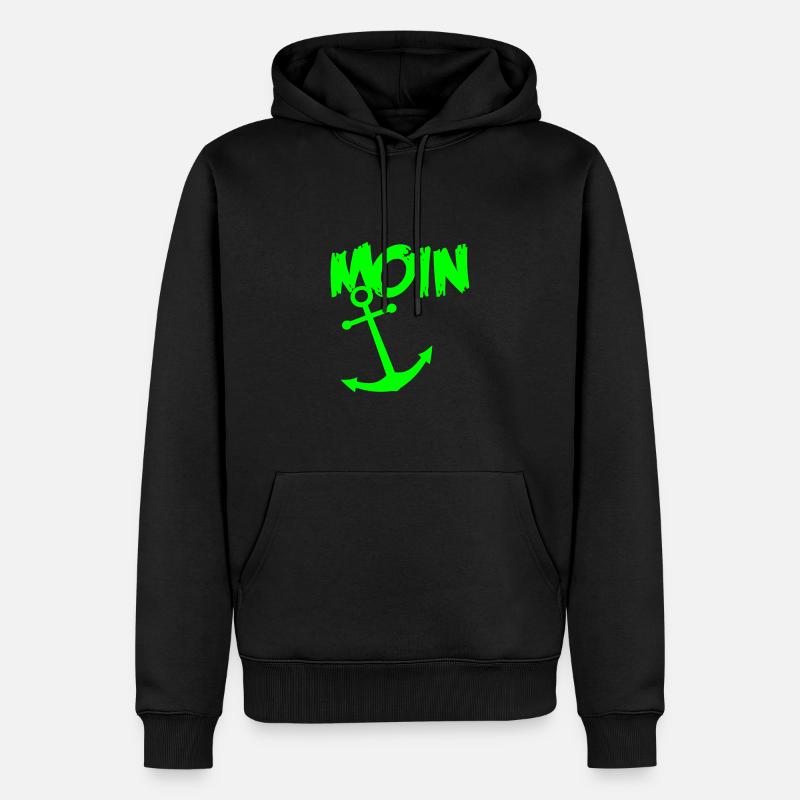 MoinAnker - Männer Premium Bio Hoodie - Schwarz