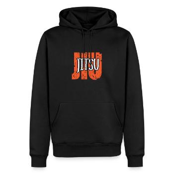 Jiu Jitsu Autodéfense - Sweat à capuche Premium bio Homme - noir - Devant - Nico (187cm)