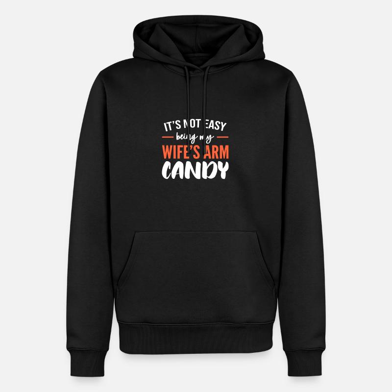 Arm Candy Ehemann - Männer Premium Bio Hoodie - Schwarz