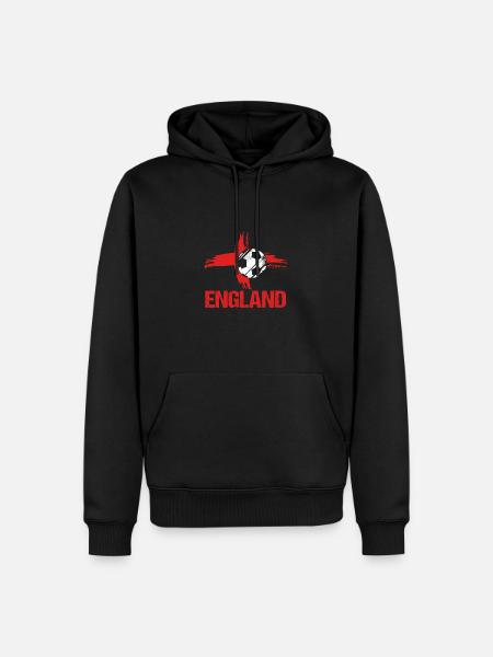 Angleterre Football - Sweat à capuche Premium bio Homme - noir