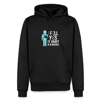 Gebrochener Arm Knochen Knochenbruch - Männer Premium Bio Hoodie - Schwarz - Vorne - Nico (187cm)