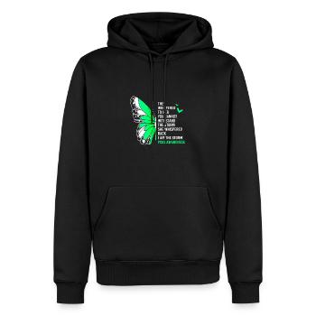 Sensibilisation au SOPK - Sweat à capuche Premium bio Homme - noir - Devant - Nico (187cm)