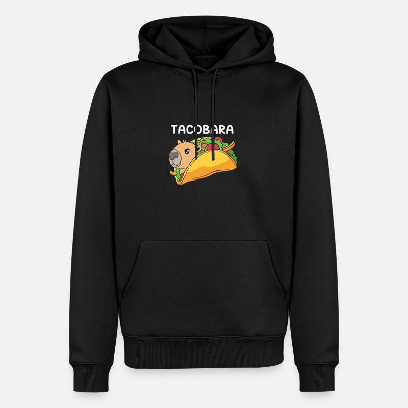 Capybara Taco - Sweat à capuche Premium bio Homme - noir