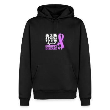 Morbus Crohn - Männer Premium Bio Hoodie - Schwarz - Vorne - Nico (187cm)
