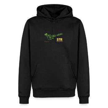 STR stuttgart gg - Männer Premium Bio Hoodie - Schwarz - Vorne - Nico (187cm)
