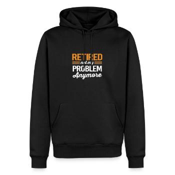 Retraité Retraité Retraité - Sweat à capuche Premium bio Homme - noir - Devant - Nico (187cm)
