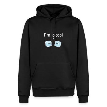 Je suis trop cool - Sweat à capuche Premium bio Homme - noir - Devant - Nico (187cm)