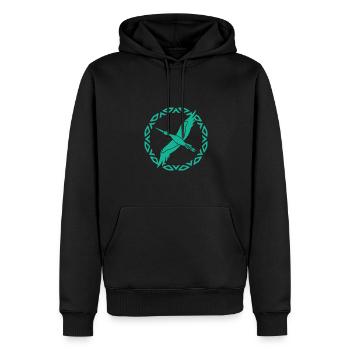 Vogel - Fliegen - Naturschutz Tierfreund Freiheit - Männer Premium Bio Hoodie - Schwarz - Vorne - Nico (187cm)