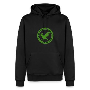 Vogel - Fliegen - Naturschutz Tierfreund - Wald - Männer Premium Bio Hoodie - Schwarz - Vorne - Nico (187cm)