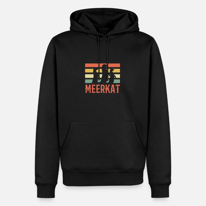Erdmännchen - Männer Premium Bio Hoodie - Schwarz