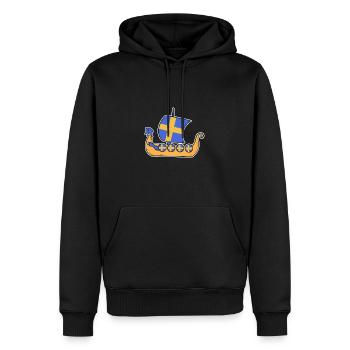 Schweden Schwedisch Wikinger Wiking - Männer Premium Bio Hoodie - Schwarz - Vorne - Nico (187cm)