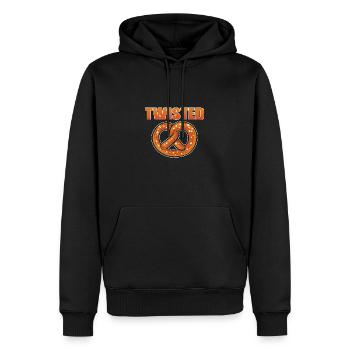 Brezel - Männer Premium Bio Hoodie - Schwarz - Vorne - Nico (187cm)