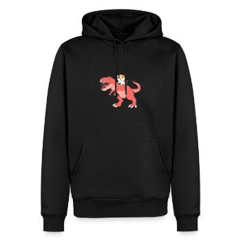 Cobaye - Sweat à capuche Premium bio Homme - noir - Devant - Nico (187cm)