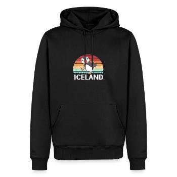 Macareux Papageientaucher - Sweat à capuche Premium bio Homme - noir - Devant - Nico (187cm)