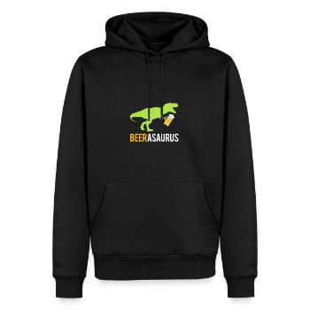 dinosaure - Sweat à capuche Premium bio Homme - noir - Devant - Nico (187cm)