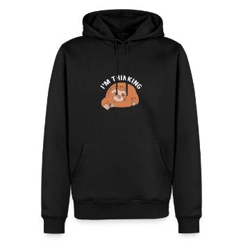 Sloth - Men’s Premium Organic Hoodie - black - Front - Nico (187cm)