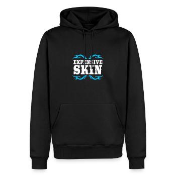Tatoueur Tatoueur Tatoueur Tatoué Tatouage - Sweat à capuche Premium bio Homme - noir - Devant - Nico (187cm)