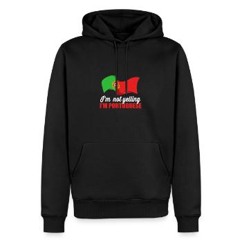 Portugal - Männer Premium Bio Hoodie - Schwarz - Vorne - Nico (187cm)