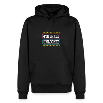 4e année - Sweat à capuche Premium bio Homme - noir - Devant - Nico (187cm)